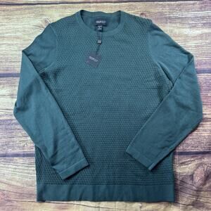 Kenneth Cole AWEARNESS Textured Knit Sweater Forest Green Men’s XL